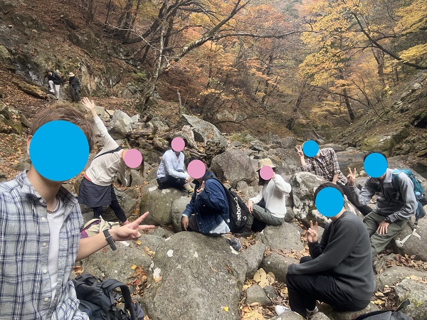 西沢渓谷のハイキングイベントの社会人サークルヤマトモ
