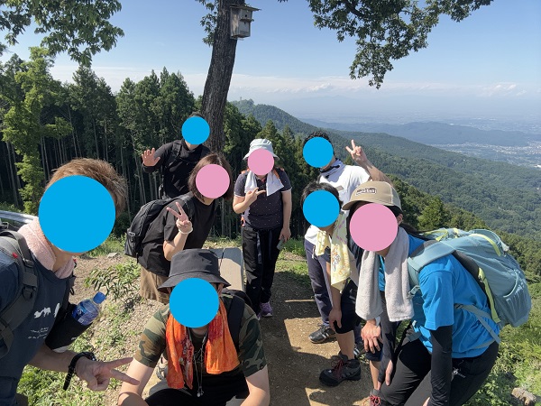 登谷山の登山イベントの社会人サークルヤマトモ